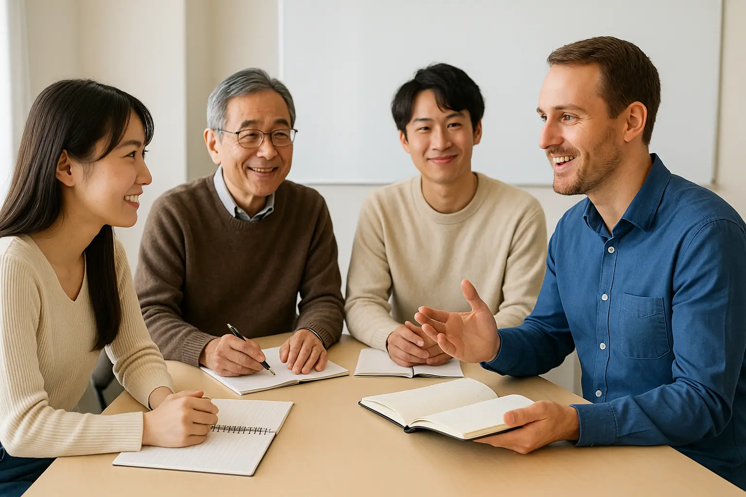 大学生、シルバー、社会人と一緒にネイティブ先生と英会話を楽しんでます。